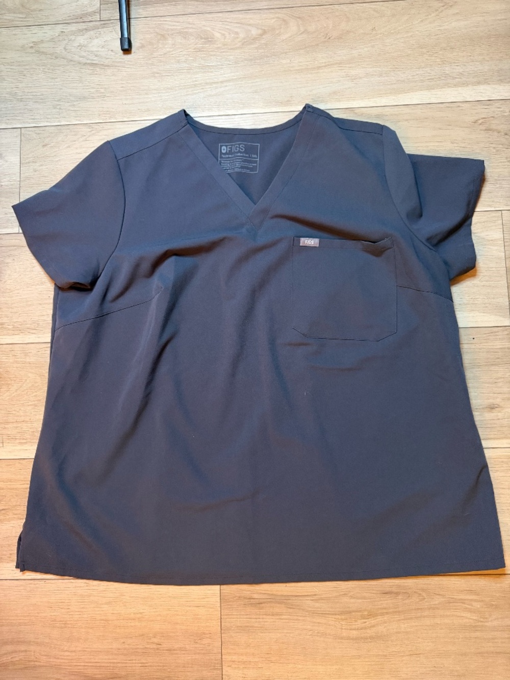 FIGS Catarina Technical Collection Scrub Top 3XL Charcoal Gray One Pocket